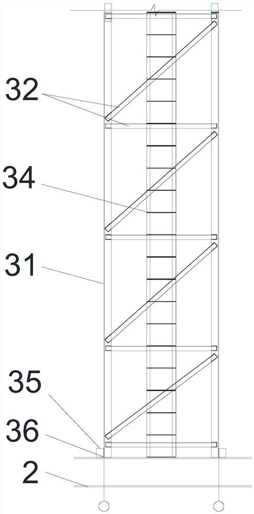 Construction method of latticed column supporting platform system for latticed shell installation