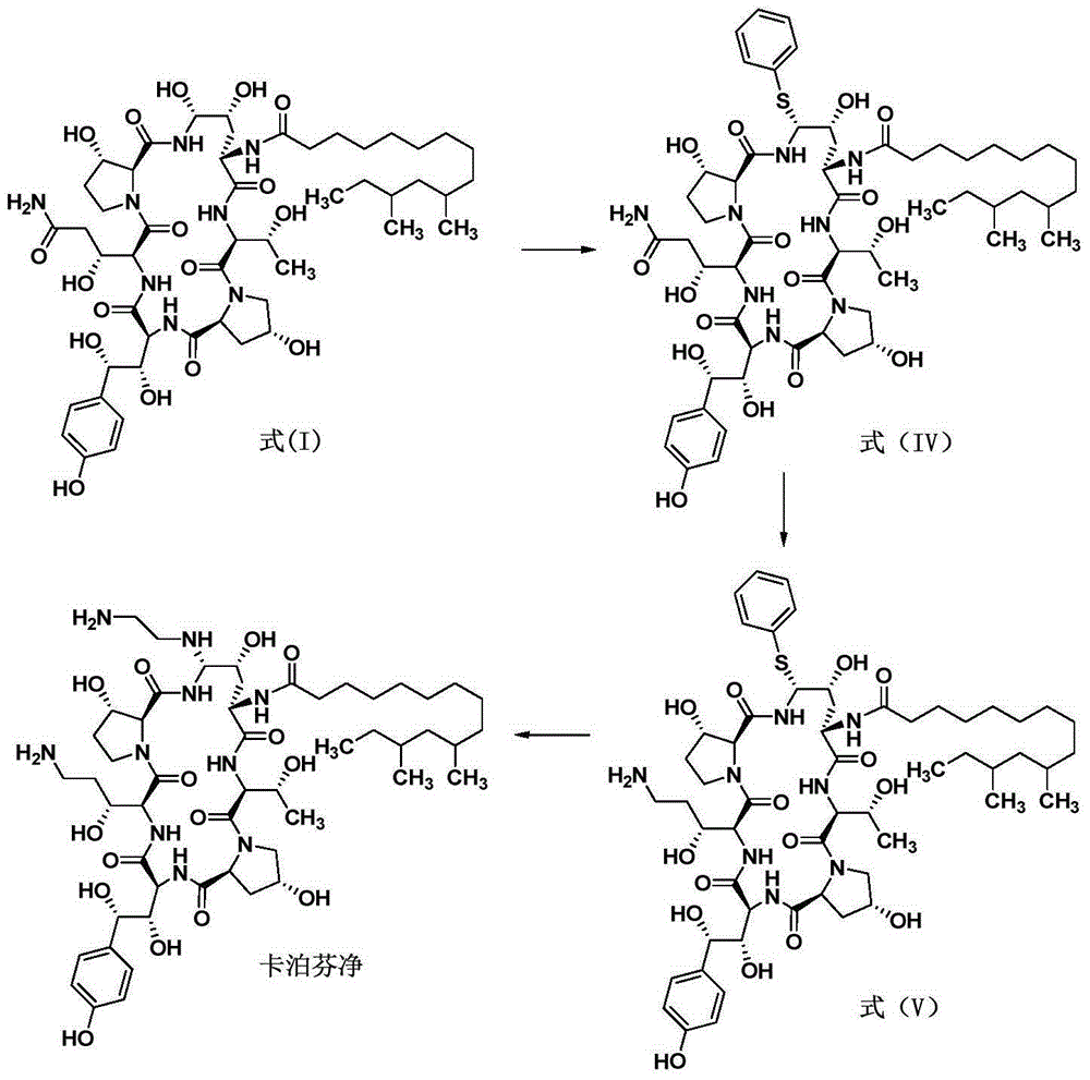 Preparation method of caspofungin