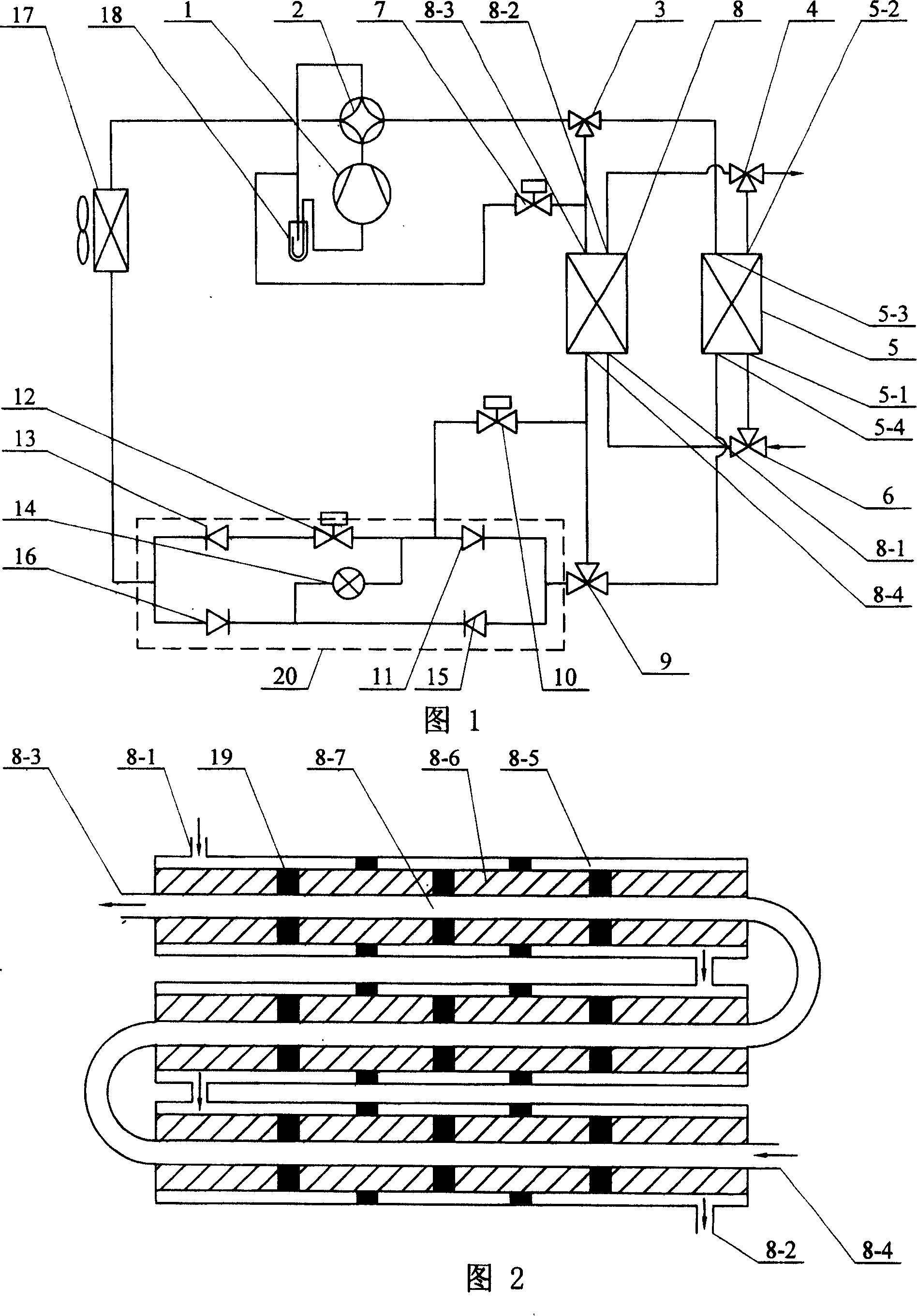 Household heat pump type energy accumulation central air conditioner set