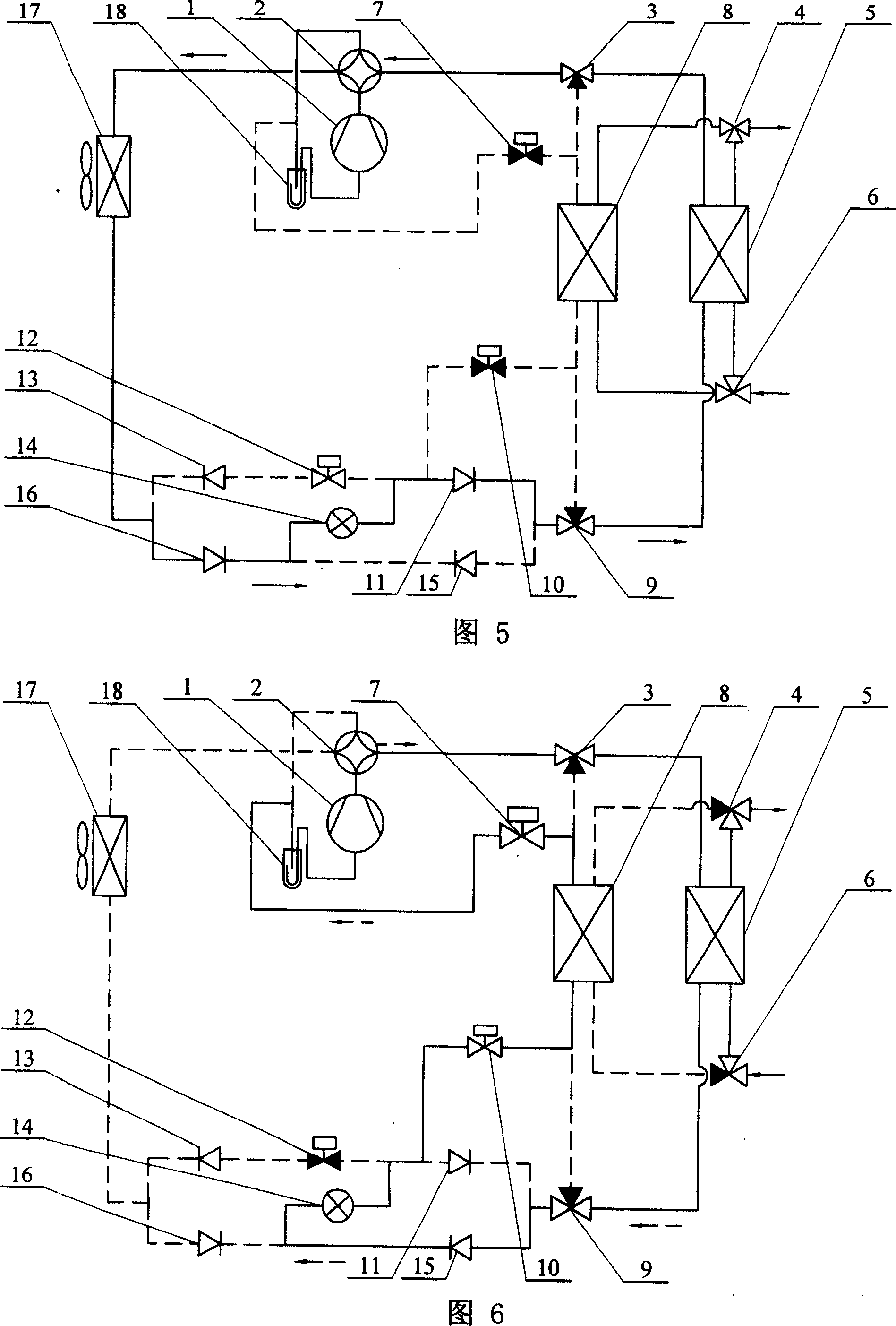 Household heat pump type energy accumulation central air conditioner set