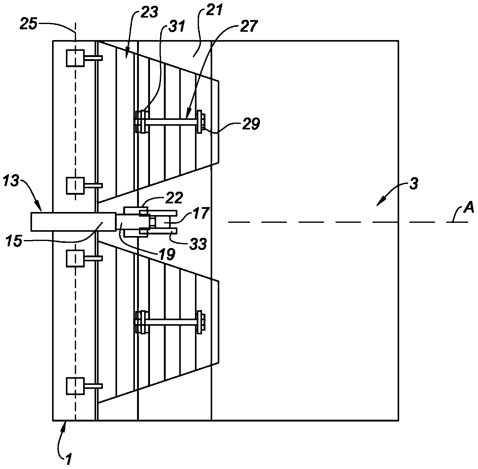 Thrust reverser with pivoting grilles