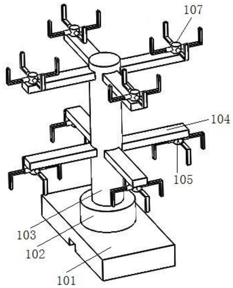 An automatic stamping device for long-axis complex stamping parts