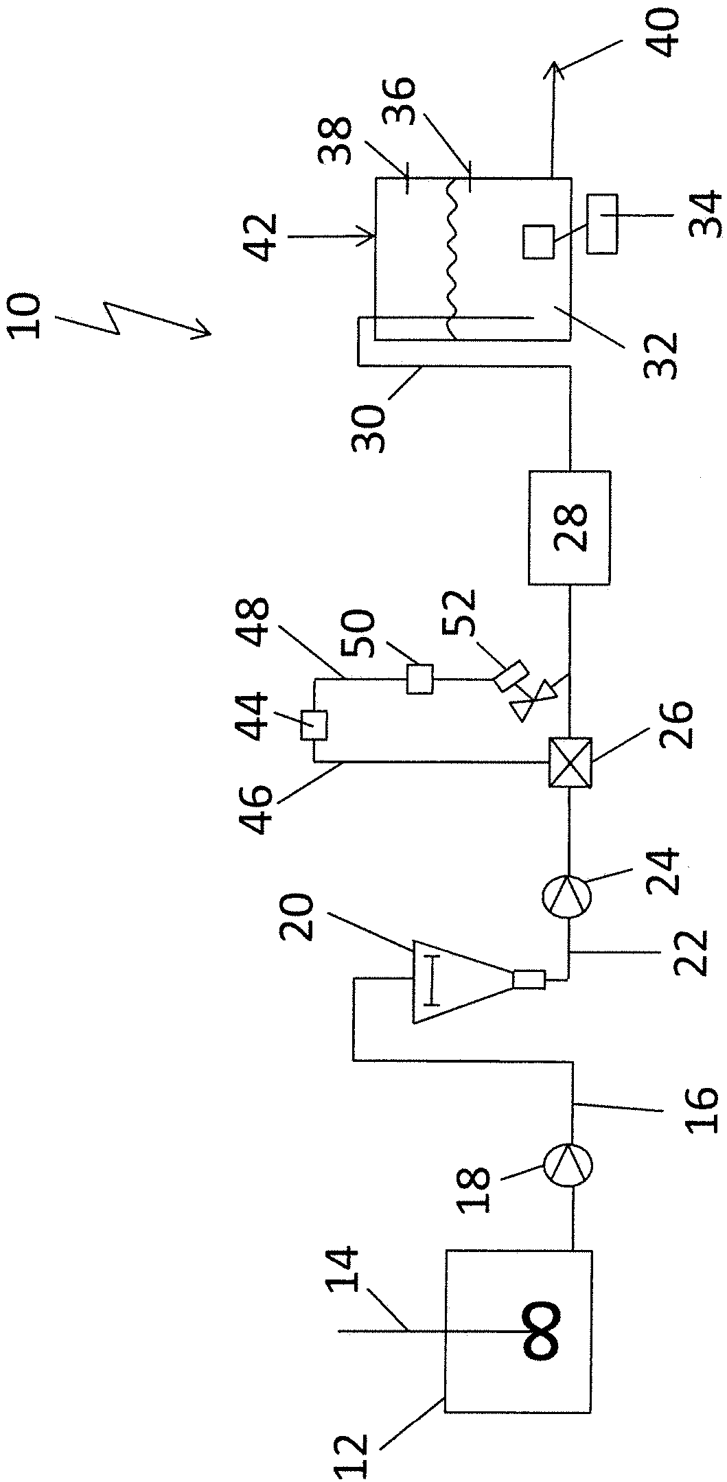 Device and method for preparing a liquid polymer misture