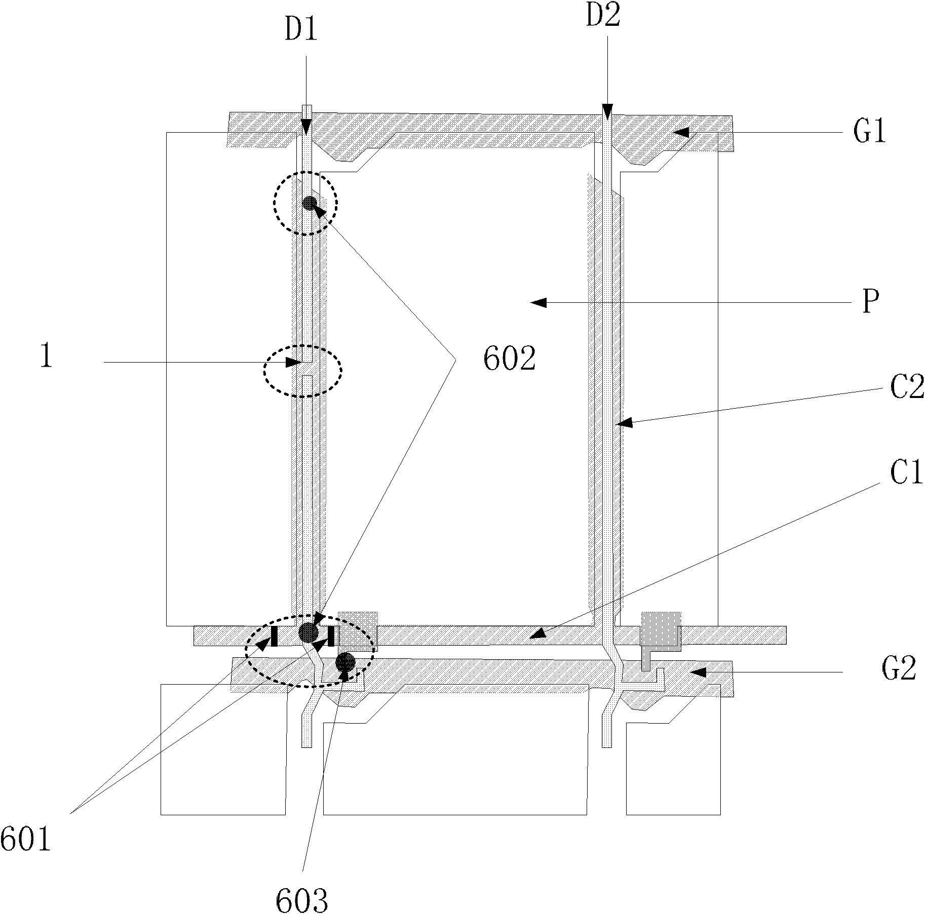 Thin film transistor liquid crystal display device and disconnected data line repairing method thereof