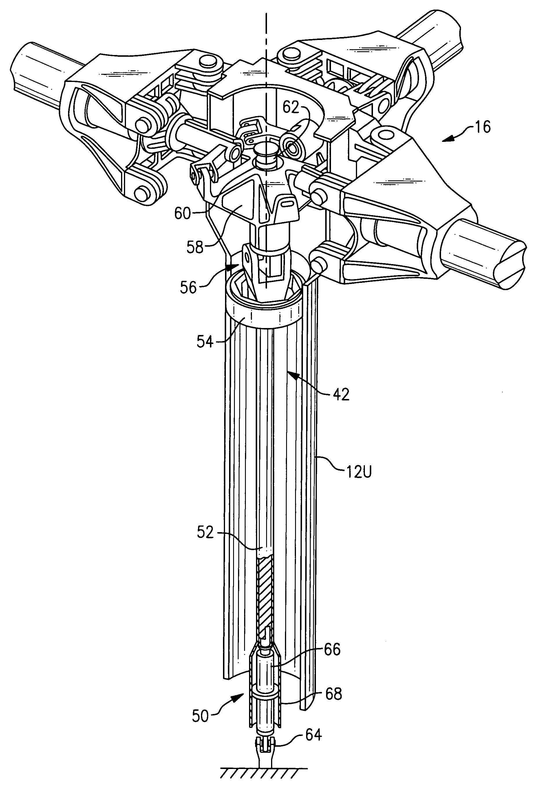 Upper rotor control system for a counter-rotating rotor system