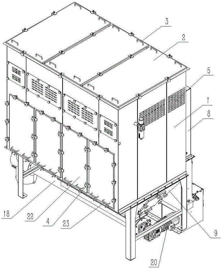 Clean and environment-friendly dust collector for grain storage and cleaning center