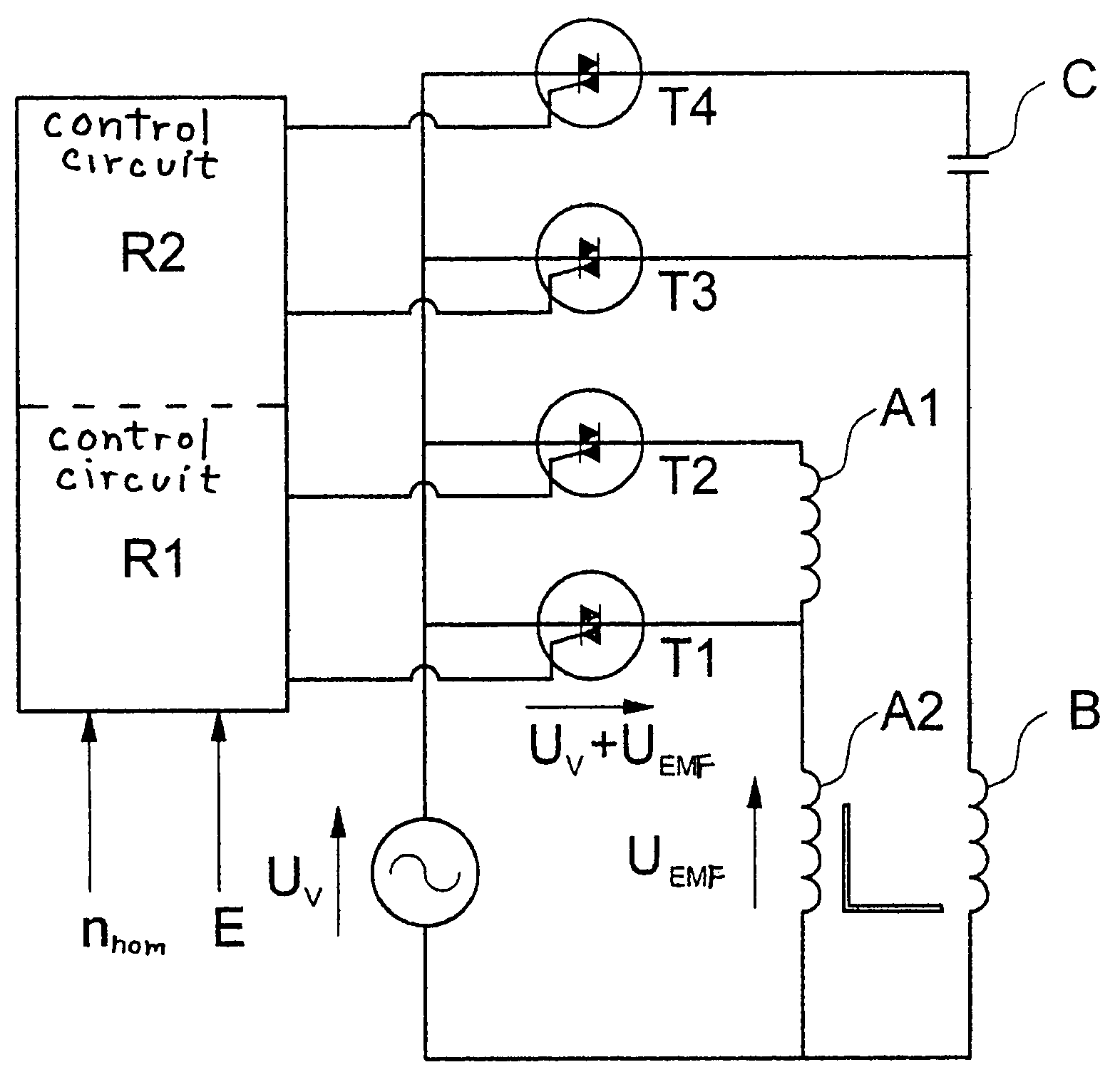 Method for controlling the firing angle of an electric motor