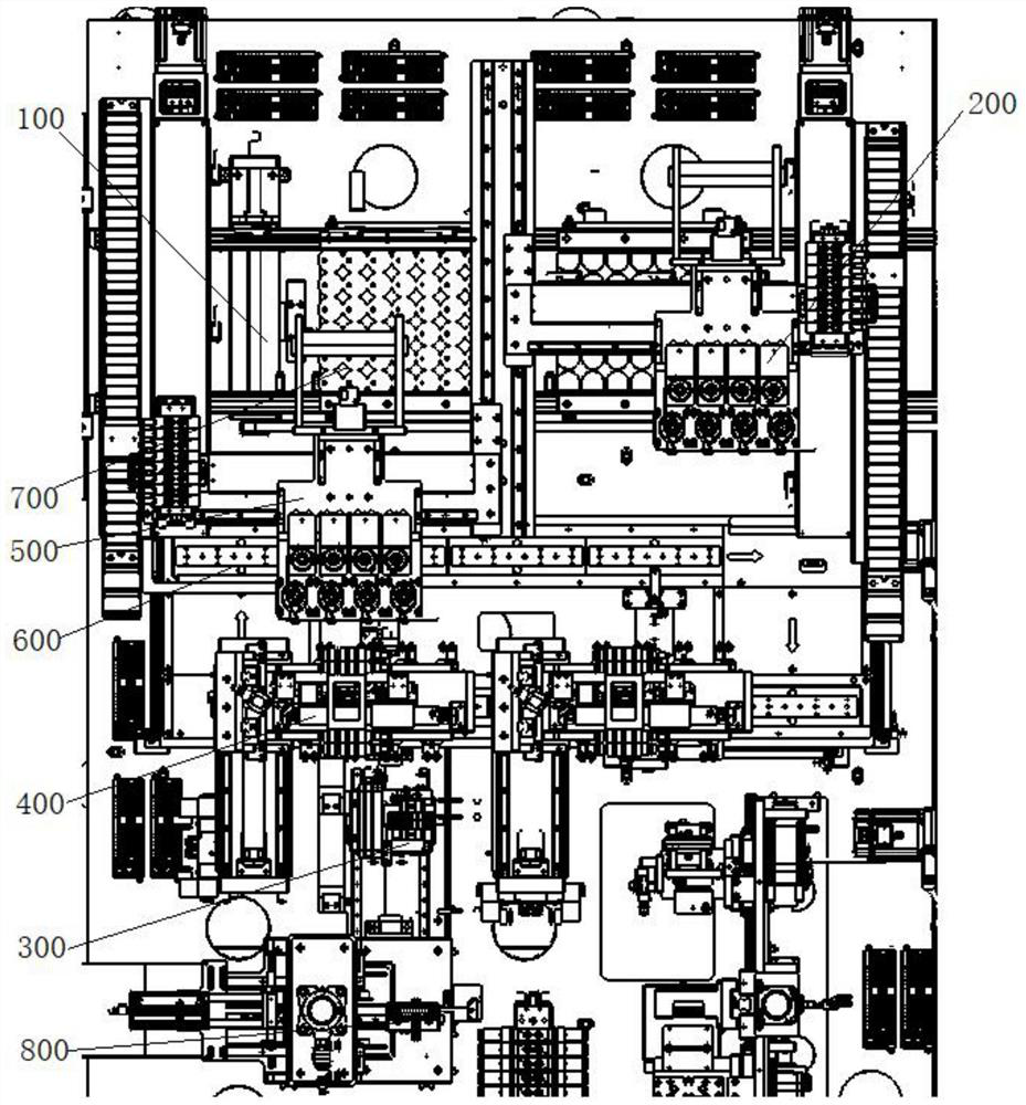 Power line and resistance wire plugging machine of light-emitting device