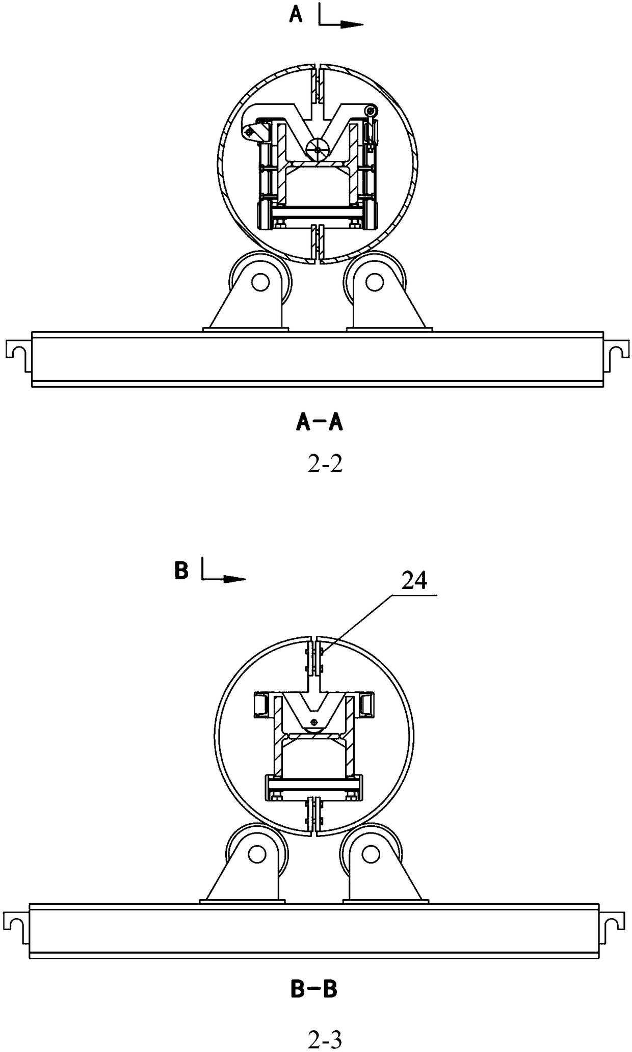Large austenite welding H-shaped steel assembly and rotation welding device