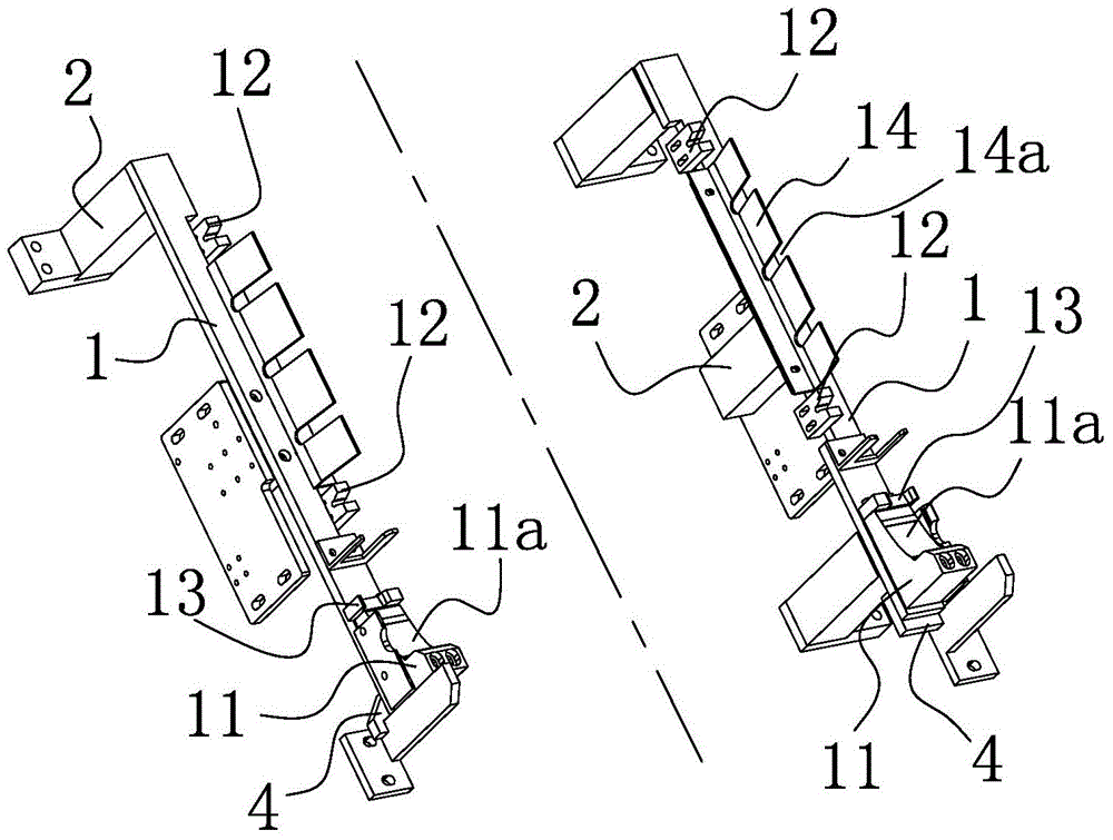 The side frame assembly and positioning tooling of the clothes rack automatic assembly system