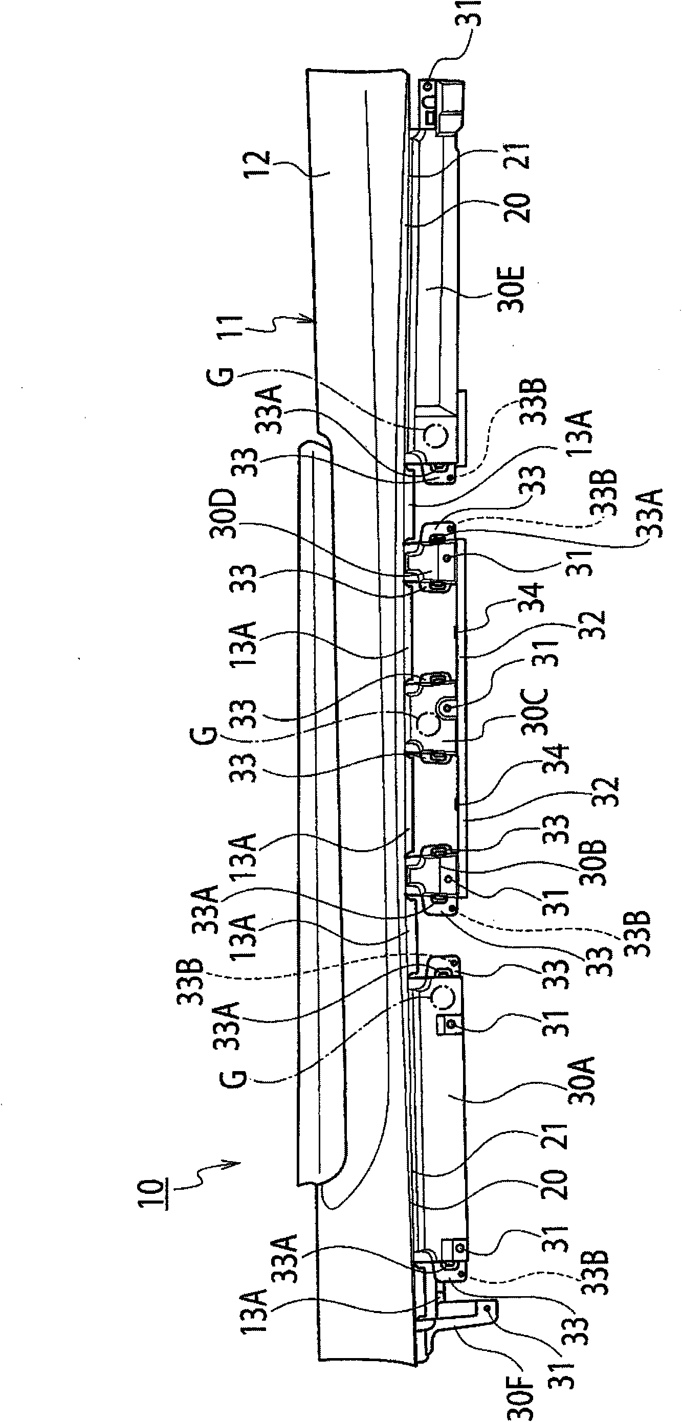 Resin molded component for vehicle and manufacturing method thereof