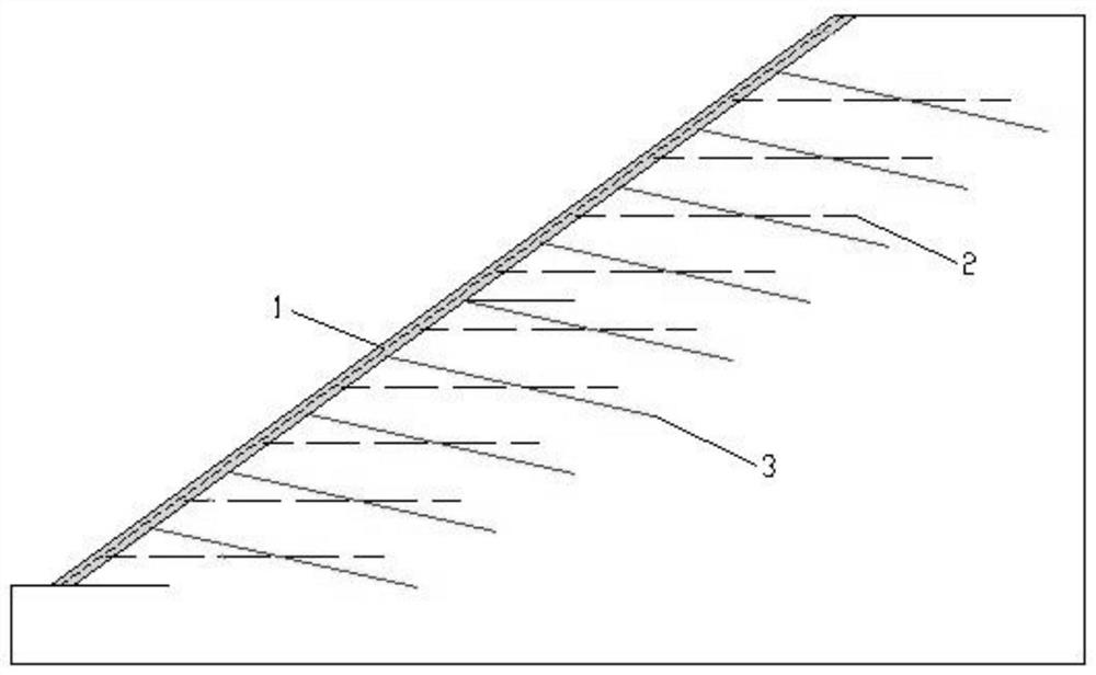 Connecting structure for collapsible loess slope support