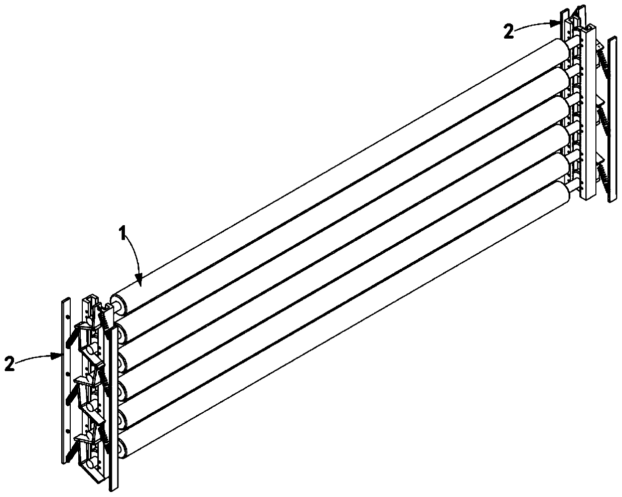 A strut spacing mechanism for air-drying and drying vermicelli