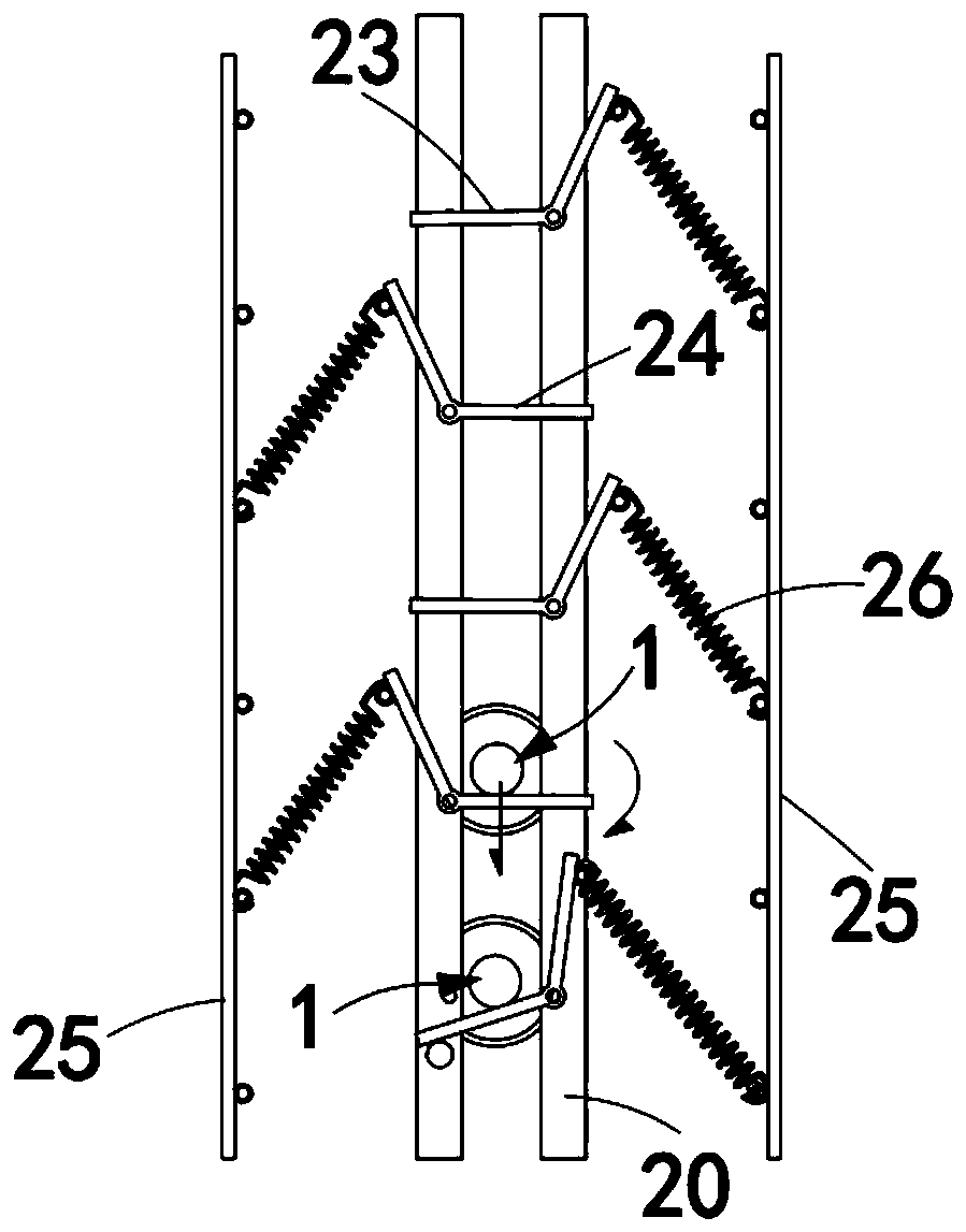 A strut spacing mechanism for air-drying and drying vermicelli