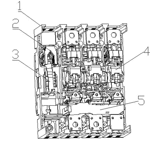 Universal case for molded case circuit breaker, molded case circuit breaker and residual current circuit breaker