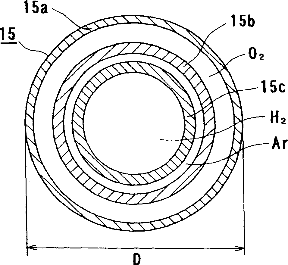 Device for making optical fiber powder-deposit and method for making powder-deposit using said device optical-fiber