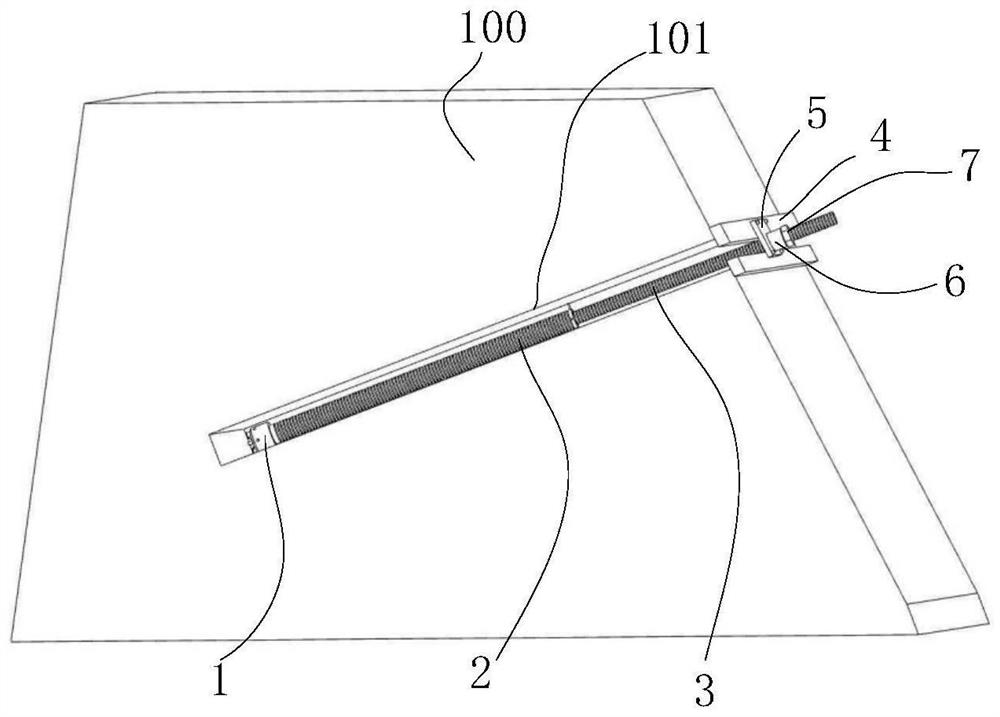 Prefabricated pre-stressed anchor rod construction structure