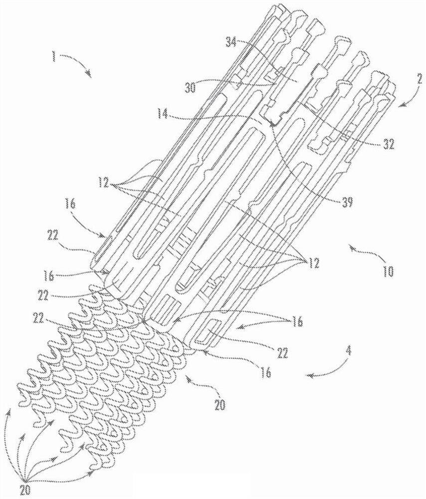 Delivery system with integrated central restraint for an implantable cardiac device