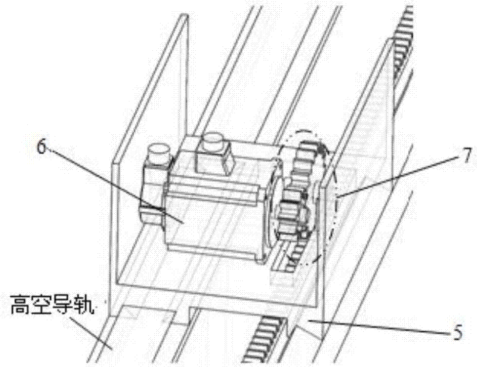 Rope driving automation stereoscopic warehouse storing and taking device and method capable of avoiding obstacles
