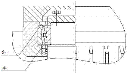 Permanent magnet synchronous direct-driven motor bearing structure of the stirring industry