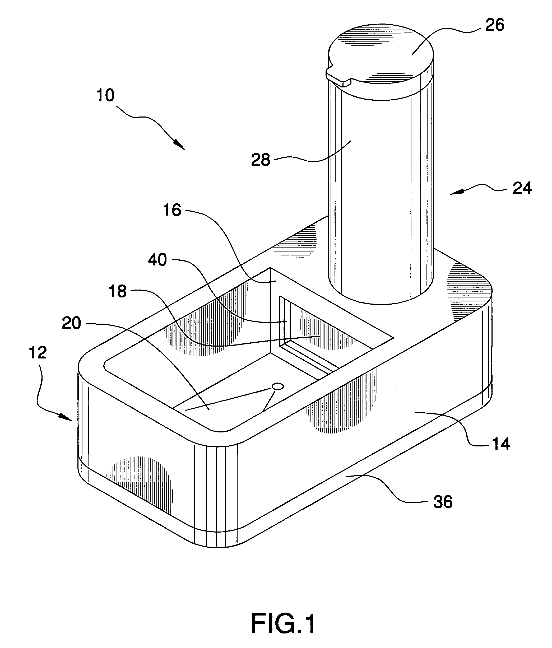 Water dispensing device, kit and method