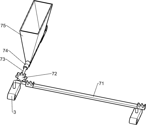 Filling device for chalk manufacturing