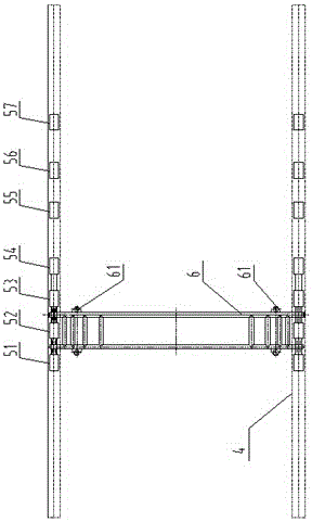 A method for moving a cantilever beam out and back to a platform as a whole