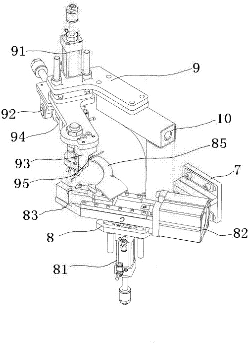 Mesh hauling and bending machine for welding machine and mesh hauling and bending method