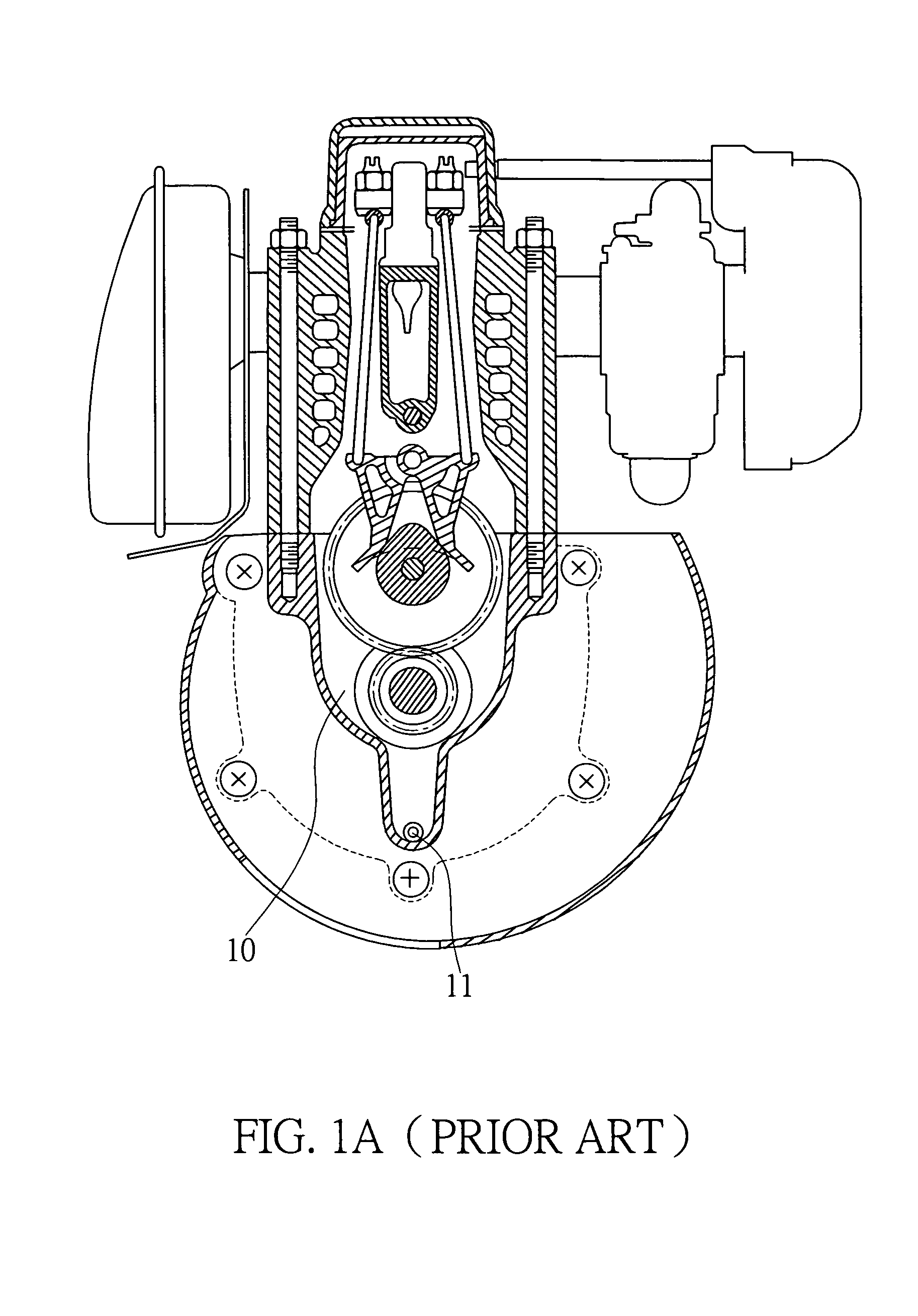 Lubrication device of four-stroke engines