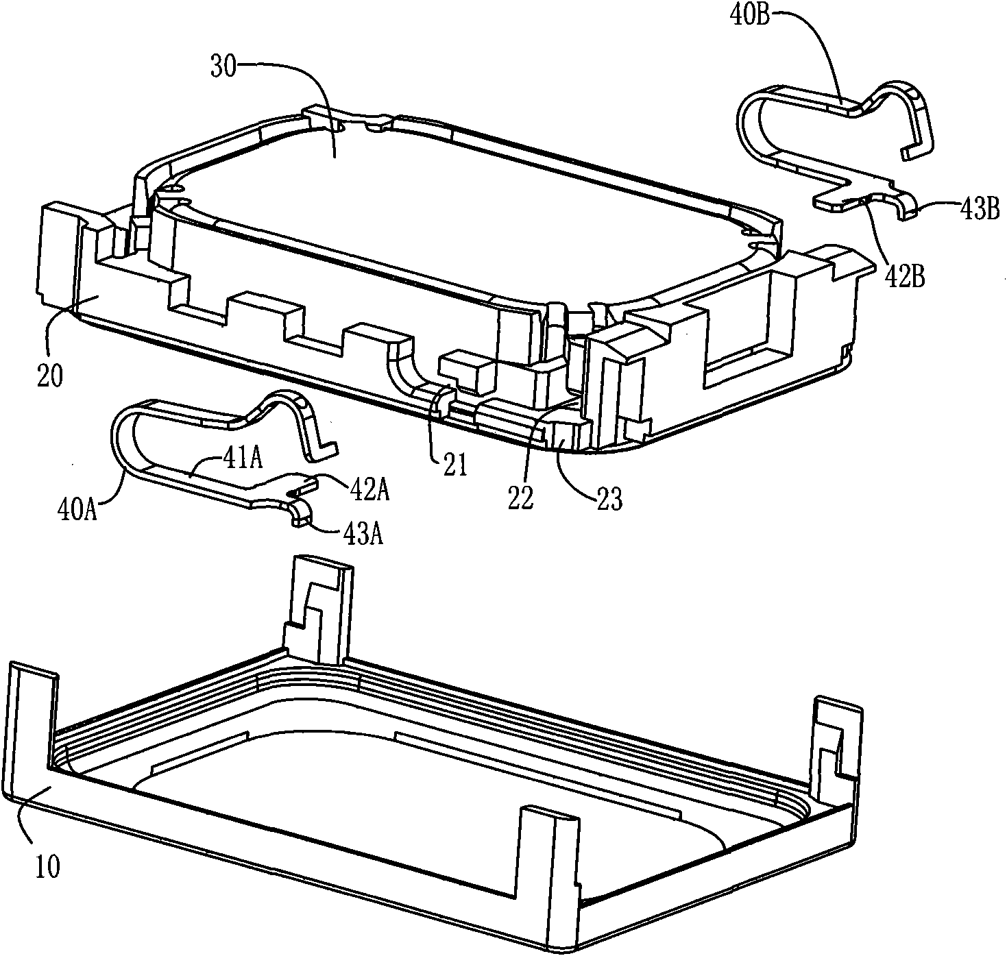 Conducting terminal of electroacoustic transducer and assembling method