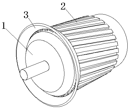 Air-cooled motor for new energy vehicle