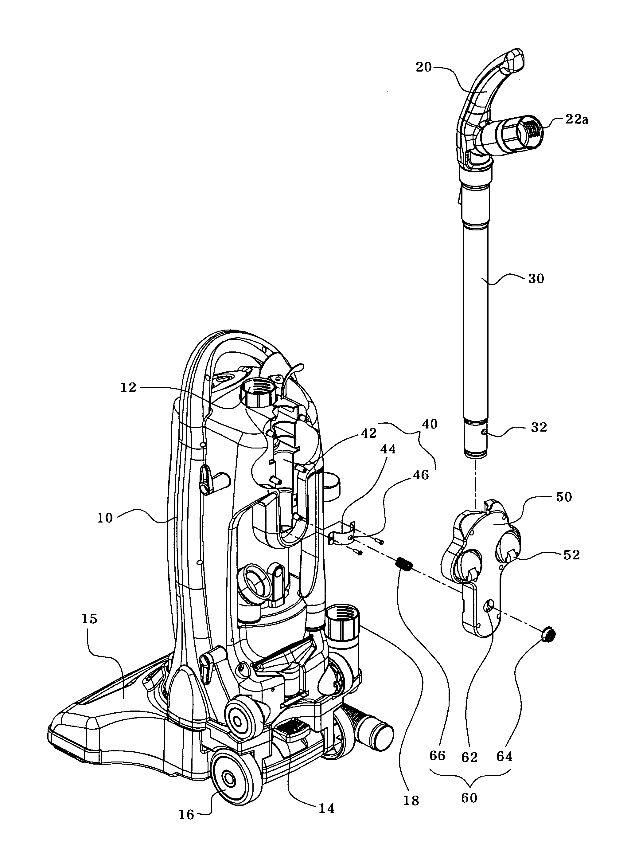 Upright type vacuum cleaner capable of being converted to canister type