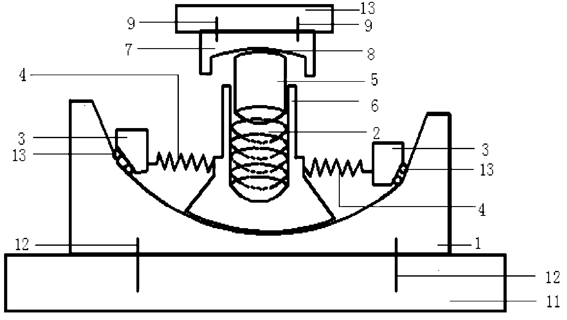 Three-dimensional composite friction pendulum vibration isolator based on nonlinear energy trap