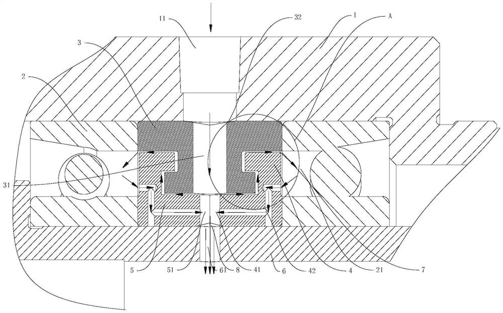 A bearing directional air cooling device