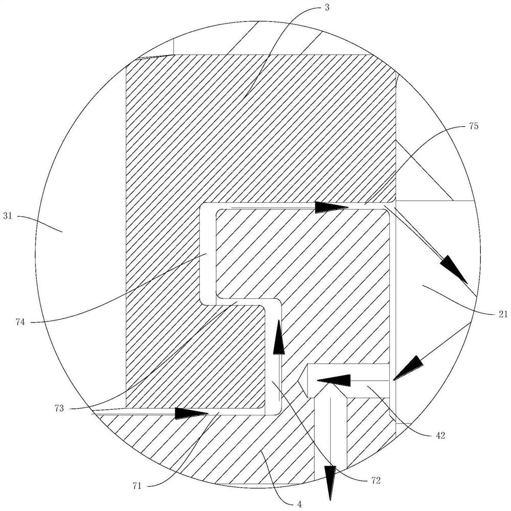 A bearing directional air cooling device