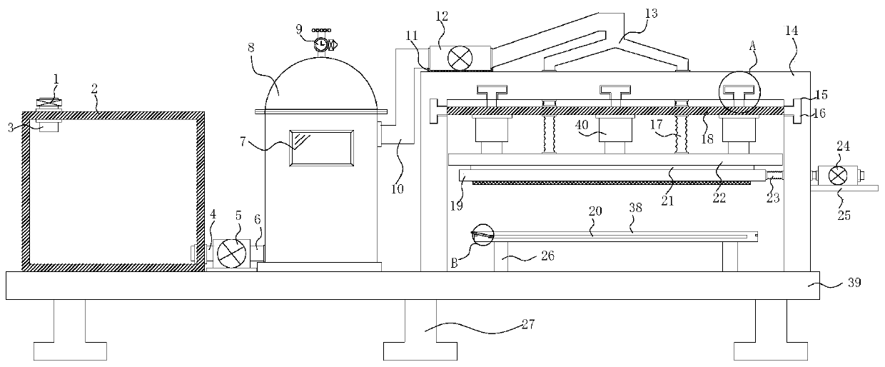 Man shirt ironing device for garment processing