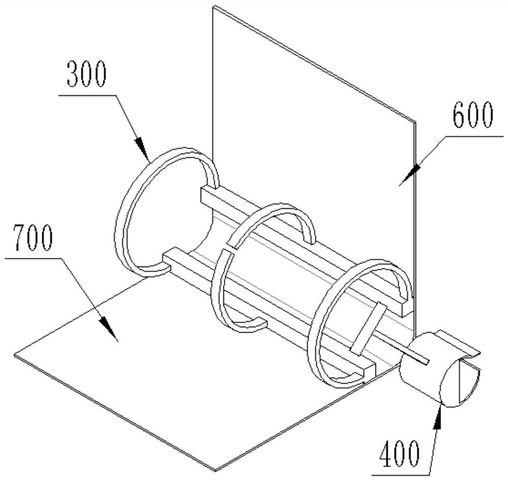 Plastering device for waterproof platform