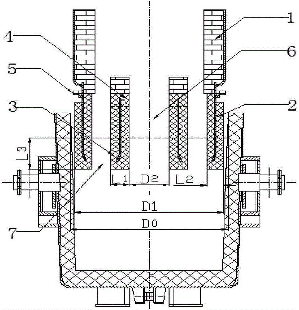 Sleeve type dip tube used in rh vacuum refining device