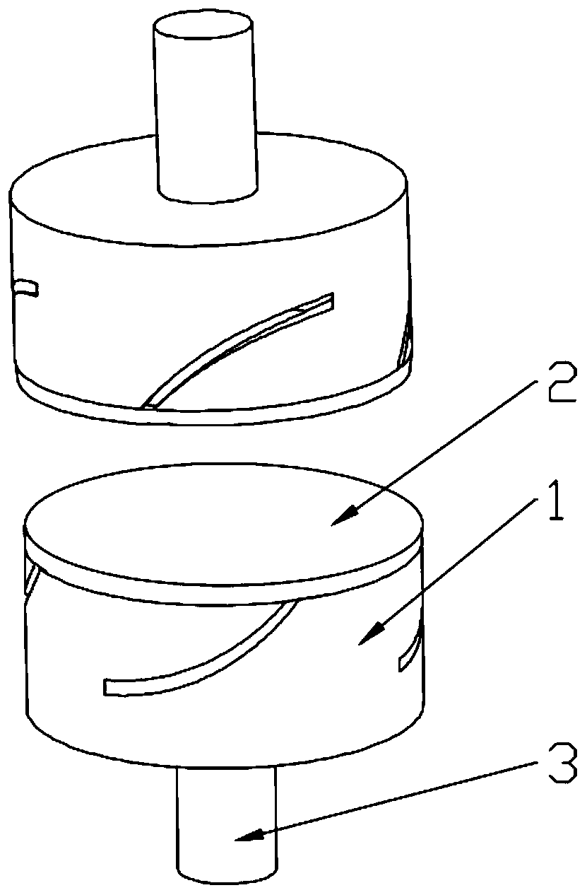 Disc type gyromagnetic longitudinal blowing vacuum arc-extinguishing chamber