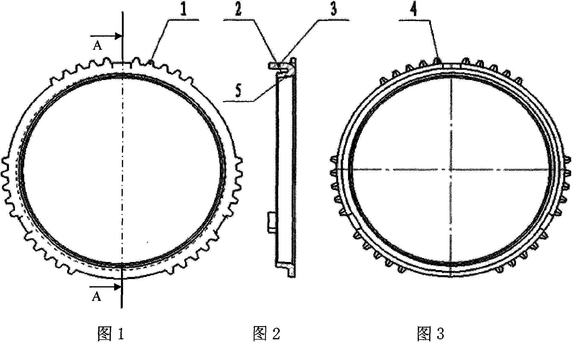 Method for manufacturing alligatoring ring matrix with novel structure