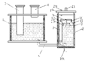 Hydrogen discharging water seal tank capable of automatic water supplementing