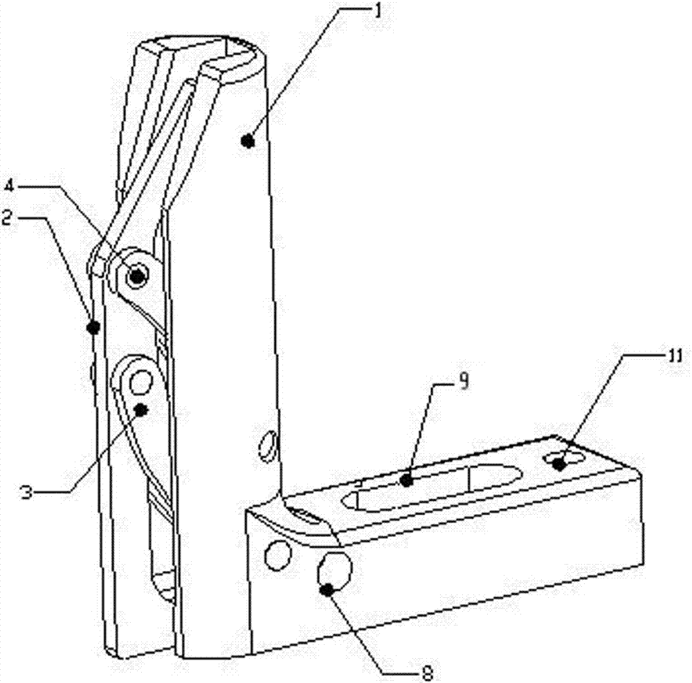 Stamping part plate guide support with guide and sensing dual functions