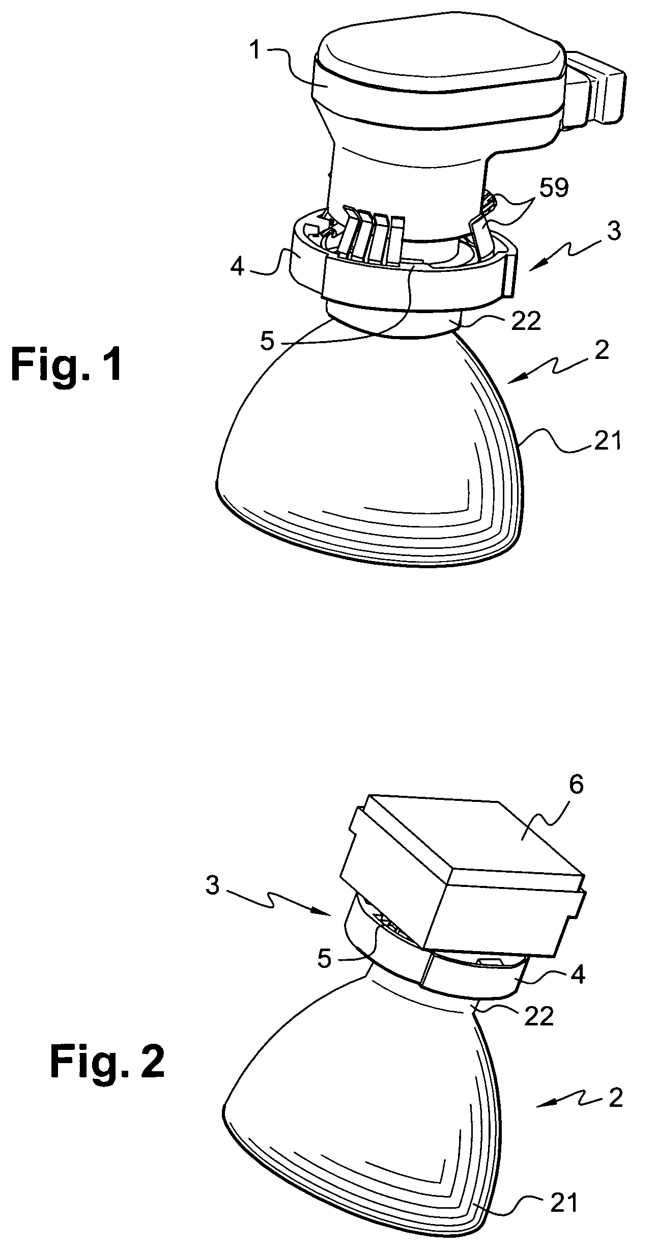 System for fixing a lamp to a headlight lamp holder for an automobile