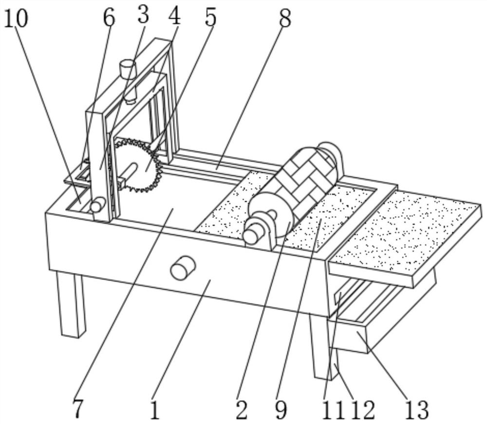 Wood cutting device for civil engineering