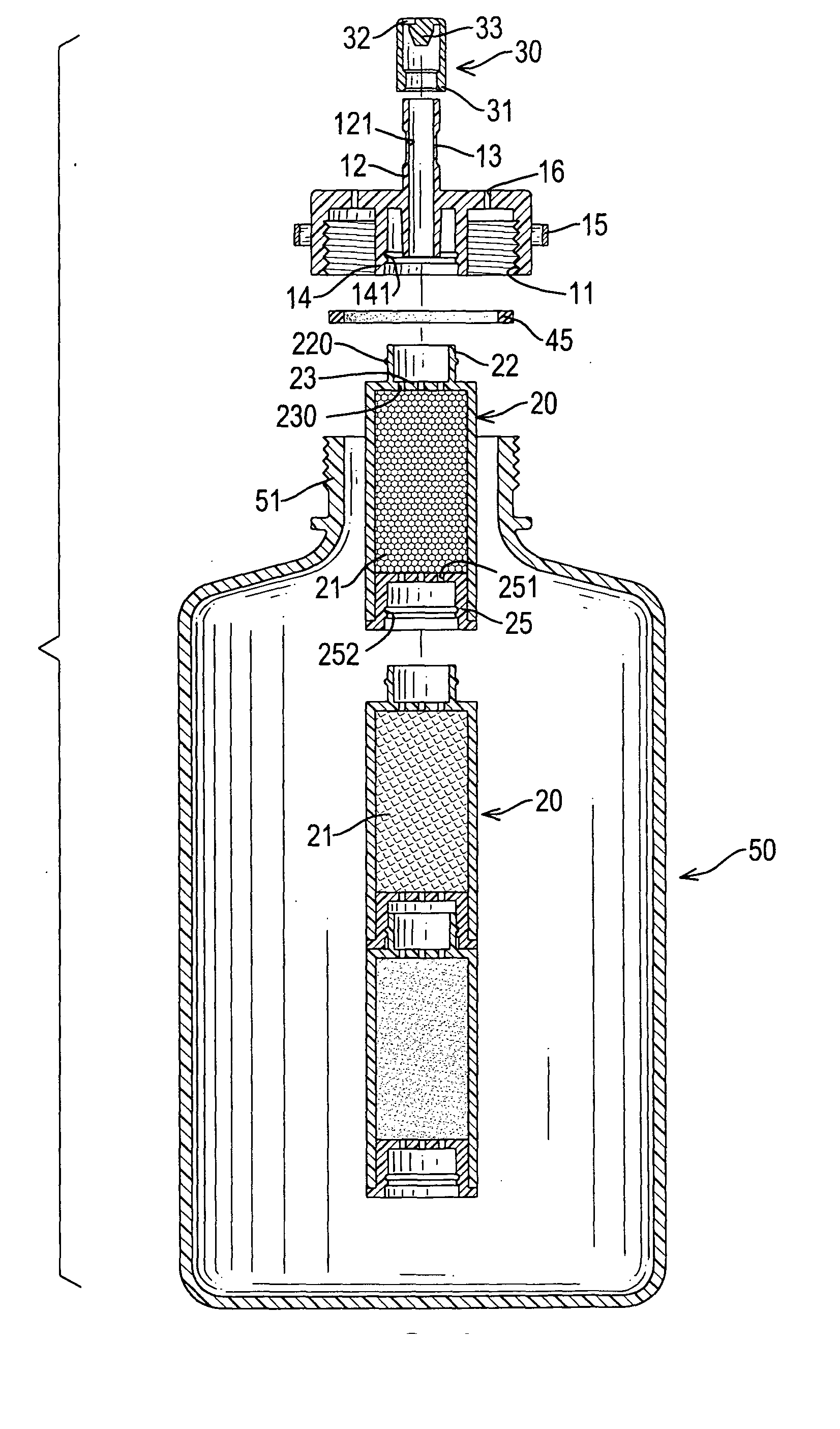 Filtering device for a portable beverage container