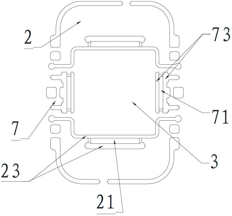 A strip of a contactless large chip smart card