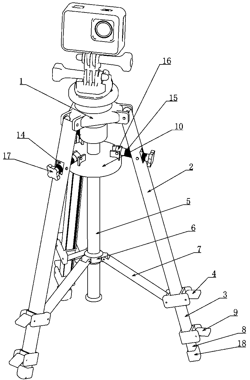 Firmly-fixed mechanical measuring tripod