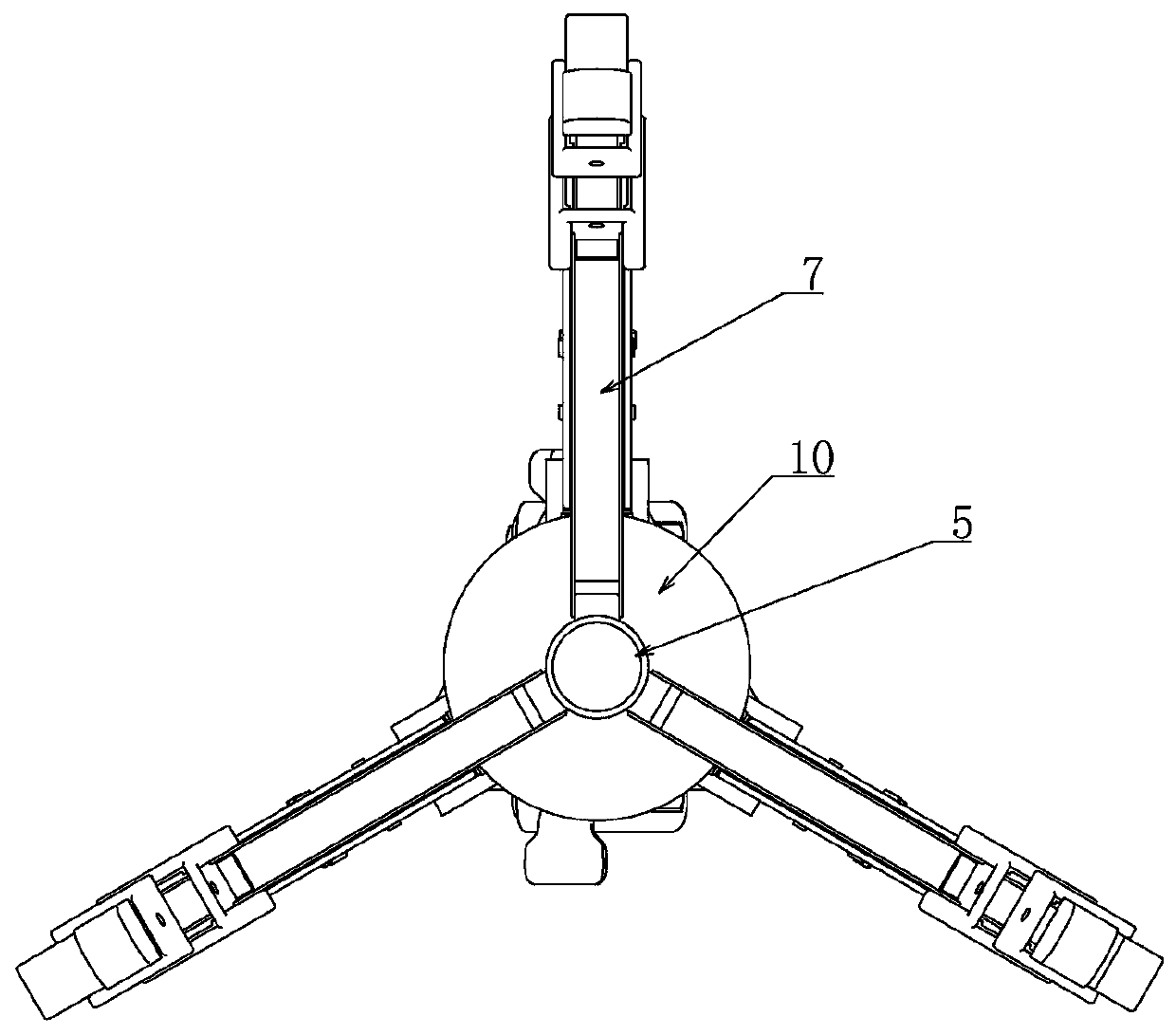 Firmly-fixed mechanical measuring tripod