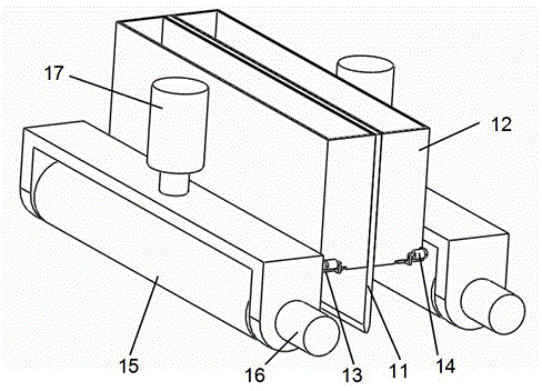 Powder laying device for rapid forming manufacturing