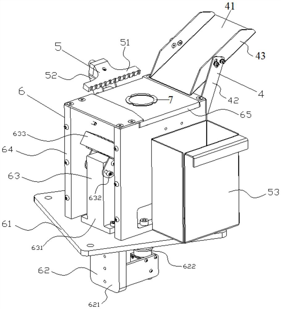 Guide vane ring feeding device based on visual positioning and using method thereof